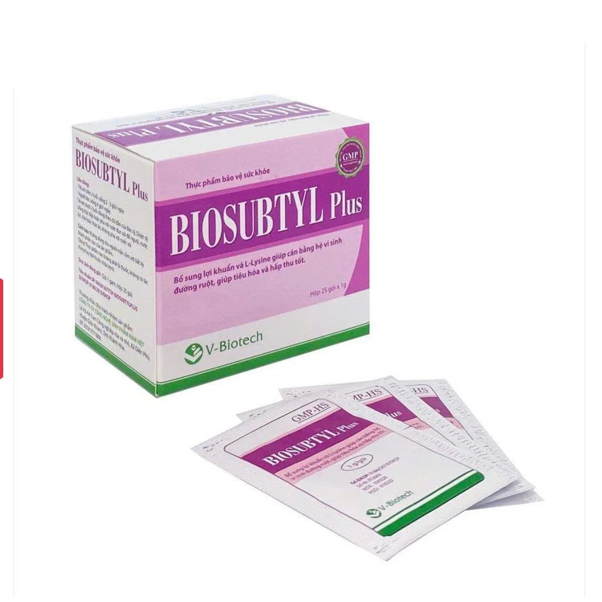 Biosubtyl plus Nam việt (H/25g) – Men vi sinh Bổ sung lợi khuẩn + L‑Lysine, hỗ trợ tiêu hóa & tăng hấp thu